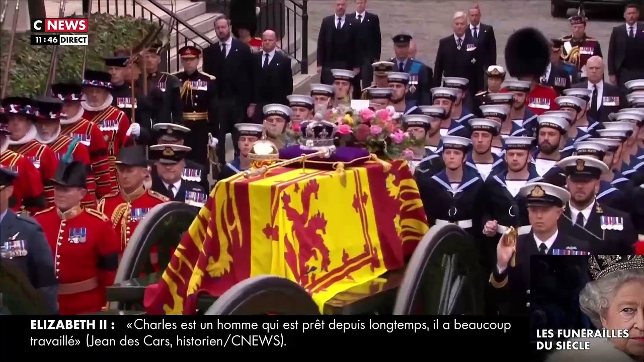 Obsèques de la Reine: Les images du cercueil de la reine Elizabeth II qui a quitté Westminster Hall tiré par 142 marins avant d’arriver à l’abbaye de Westminster - VIDEO