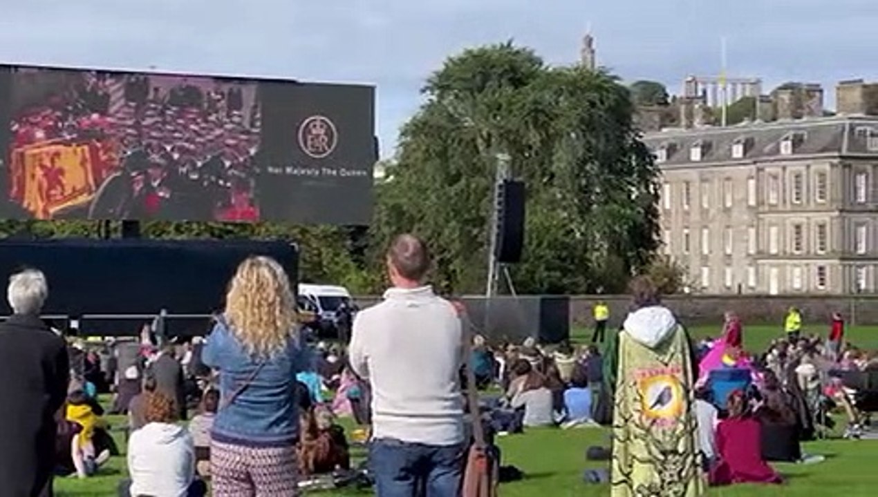 The Queen's Funeral is shown live in Edinburgh'...