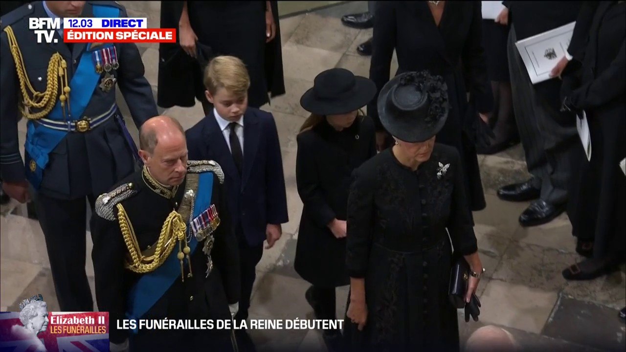 Funérailles d'Élizabeth II: les images du prince George et la princesse Charlotte remontant la nef derrière le cercueil de la reine