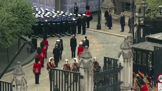 Llegada de miembros de la familia real a la abadía de Westminster para el funeral de Isabel II