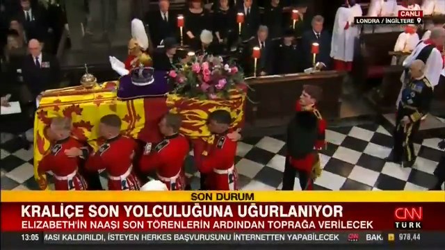 Kraliçe II. Elizabeth son yolculuğuna uğurlanıyor
