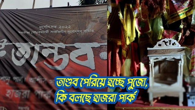 তাণ্ডব পেরিয়ে হচ্ছে পুজো, কি বলছে হাজরা পার্ক শুনুন |OneIndia Bengali