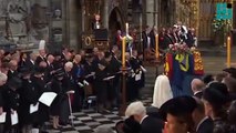 Felipe VI, la Reina Letizia, Don Juan Carlos y Doña Sofía juntos en el funeral de la Reina Isabel II