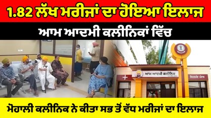 ਹੁਣ ਤੱਕ 1.82 ਲੱਖ ਮਰੀਜਾਂ ਦਾ ਆਮ ਆਦਮੀ ਕਲੀਨਿਕ 'ਚ ਹੋਇਆ ਇਲਾਜ | OneIndia Punjabi