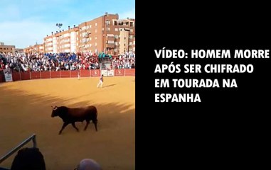 Vídeo: Homem morre após ser chifrado em tourada na Espanha