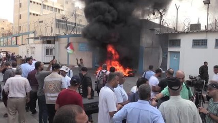 Gazze'de UNRWA Protestosu