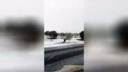La nieve aparece en la provincia de Ciudad Real en plena primavera