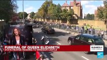 Funeral of Queen Elizabeth: State hearse heading to Windsor Castle