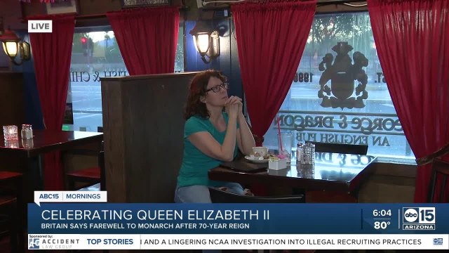 Phoenix residents gather to watch funeral for Queen Elizabeth II
