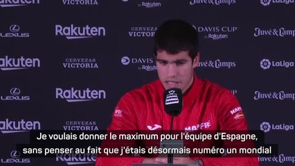 Coupe Davis - Alcaraz nouveau numéro un mondial : "Pour l'instant, les choses sont assez simples"