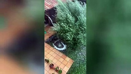 Granizada en Pedrajas