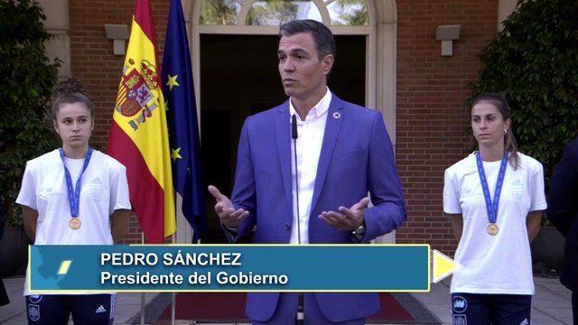 RECEPCIÓN EN LA MONCLOA A LAS JUGADORAS SELECCIÓN FEMENINA DE FÚTBOL SUB20