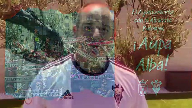 El alcalde Emilio Sáez, con el Albacete Balompié