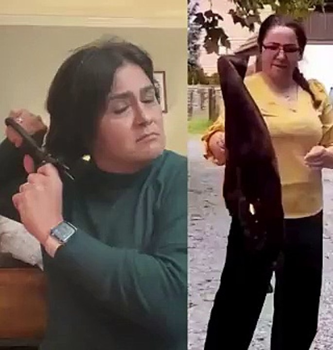 Mujeres iraníes se cortan el cabello y queman sus velos contra el asesinato de Mahsa Amini a manos de la policía del hiyab