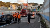 부산 수정터널 인근 차량 4대 추돌...1명 사망·3명 부상 / YTN
