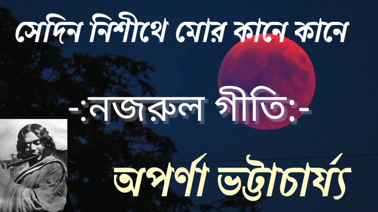 Sedino nishithe mor kane kane//সেদিন নিশীথে মোর কানে কানে//নজরুল গীতি//শিল্পী - অপর্ণা ভট্টাচার্য্য।