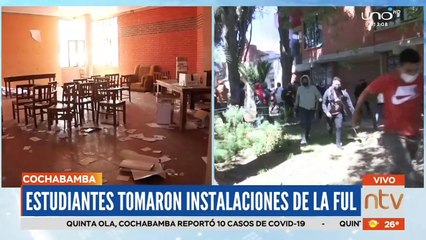 Destrozos en la UMSS