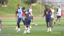 Primer entrenamiento de la selección para preparar los partidos de la Nations League contra Suiza y Portugal