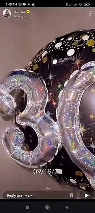 زوج عبير سندر يحتفل بعيد ميلادها