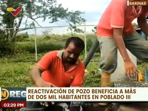 Barinas | Reactivan pozo de agua para favorecer a 2 mil familias en la Parroquia Sabaneta