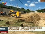 Gob. de Sucre realiza construcción de nuevas instalaciones deportivas en el mcpio. Andres Matas