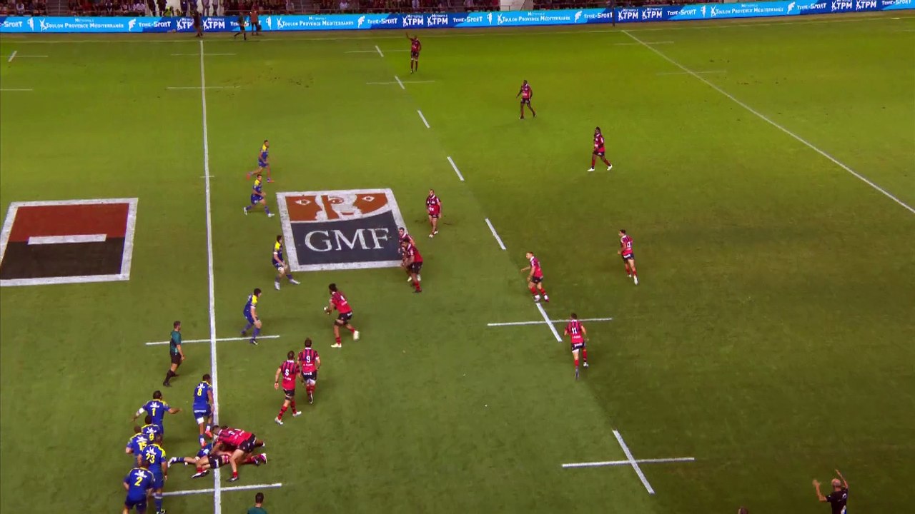 TOP 14 - Essai de Jiuta WAINIQOLO (RCT) - RC Toulon - ASM Clermont - Saison 2022/2023