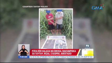 P204,000 halaga ng droga, nakumpiska sa Taytay, Rizal; 2 suspek, arestado | UB