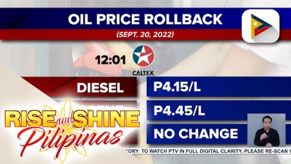 Big-time oil price rollback, epektibo ngayong araw