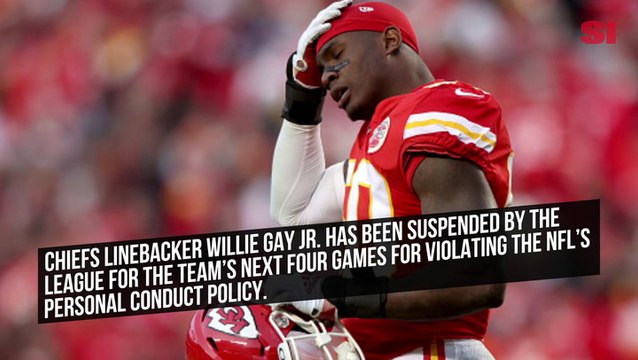 Chiefs Linebacker Willie Gay Jr. Suspended Four Games by NFL