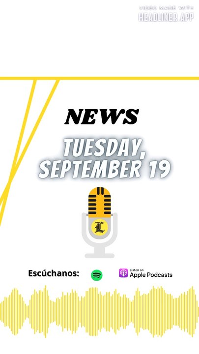 News Tuesday 20 september