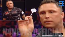 PDC Darts Champ Gerwyn Price Give Death Stare to Rowdy Fan Who Tries to Distract Him at World Series