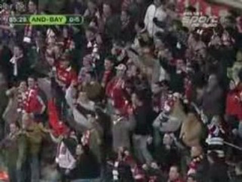 Coup franc magnifique de ribery anderlecht - bayern 0-5