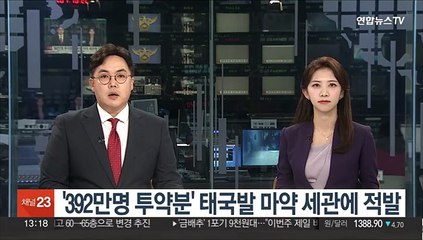 '392만명 투약분' 태국발 마약 세관에 적발