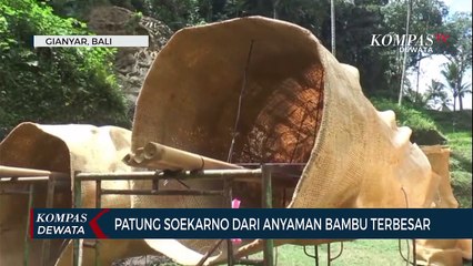 Patung Soekarno Dari Anyaman Bambu Terbesar