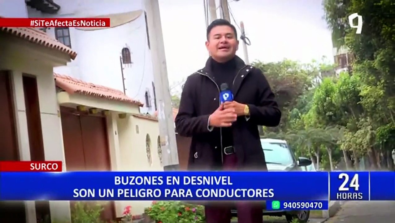 Surco: buzones a desnivel son un peligro para conductores del distrito