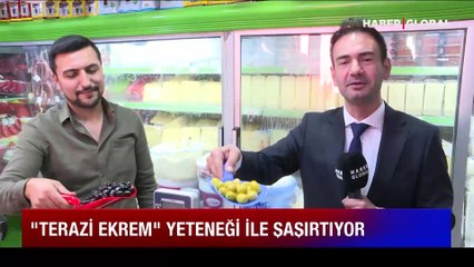 Eli de gözü de terazi gibi: 'Terazi Ekrem' yeteneği ile şaşırtıyor!