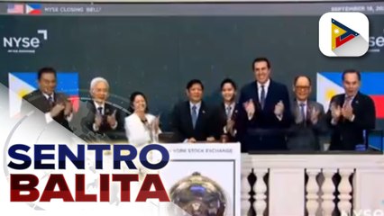 President Ferdinand R. Marcos Jr., pinatunog ang closing bell ng New York Stock Exchange ngayong araw