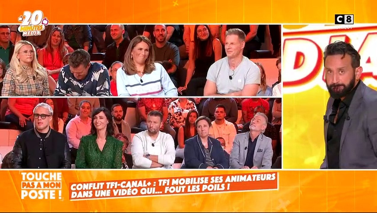 "Le groupe Canal ne doit pas rétablir la diffusion de TF1" : Cyril Hanouna parodie le clip des animateurs de la Une