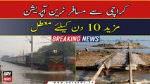 Karachi train operation suspended for Ten more days