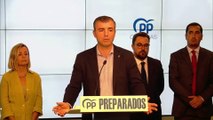 Rueda de prensa de Manuel Domínguez, presidente del PP en Canarias
