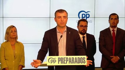 Rueda de prensa de Manuel Domínguez, presidente del PP en Canarias