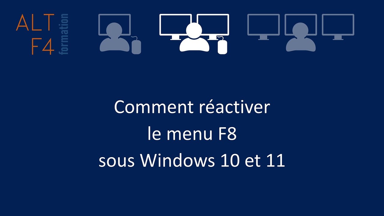 Comment réactiver le menu F8 sous Windows 10 et Windows 11 - Vidéo ...