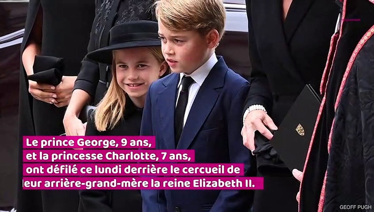 Funérailles d’Elizabeth II : la princesse Charlotte et le prince George très émus