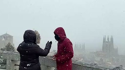 Nieve en Burgos capital