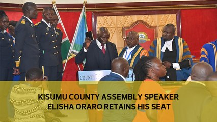 Kisumu county assembly speaker Elisha Oraro retains his seat
