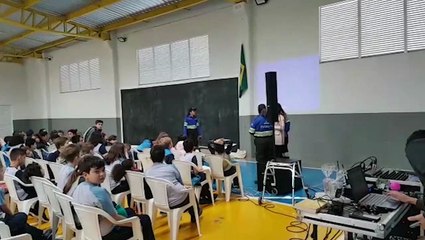 Crianças participam de atividade prática, teórica e lúdica na Semana Nacional do Trânsito