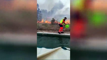 Incendio en Navafría, vídeo de Saemer Protección Civil