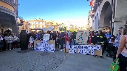 Concentración bomberos Aranda de Duero