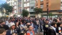 Aficionados del Burgos CF, en Miranda