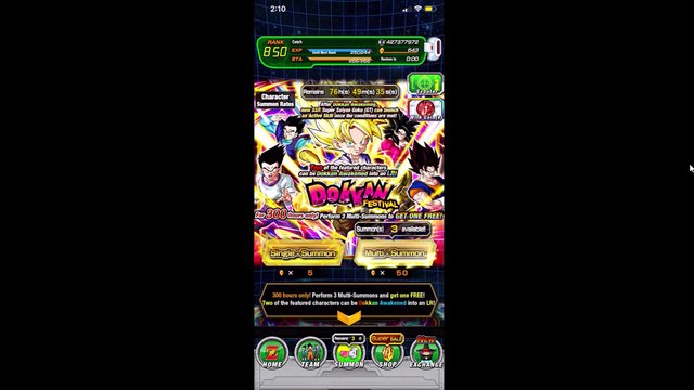 DBZ Dokkan Battle DUAL DOKKANFEST GT GOKU & VEGETA SUMMONS! part 2